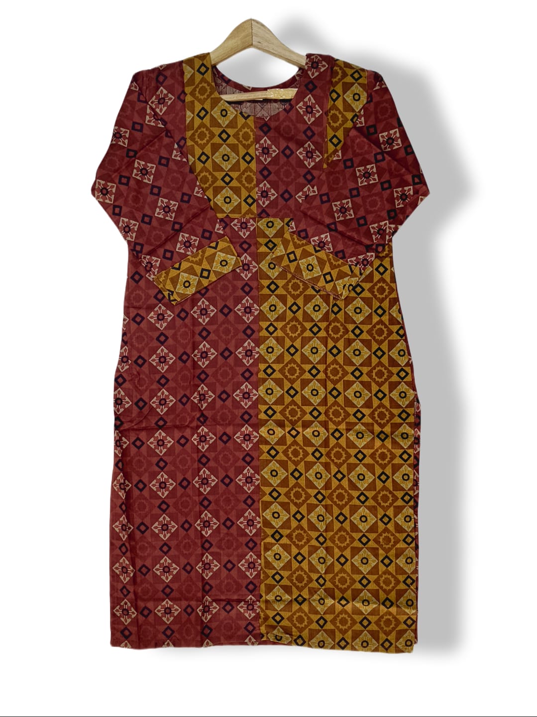PRINTED RAYON MIX AND MATCH KURTI